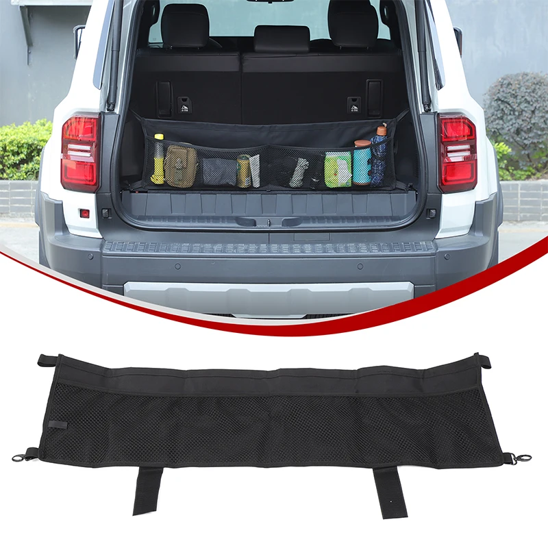 Car Trunk Storage Bag Auto Trunk Organizer String Luggage Net Holder Pocket For Toyota Land Cruiser Prado 250 J250 LC250 2024+