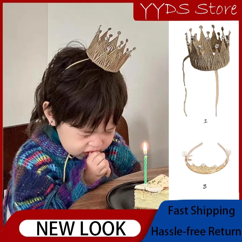 

Princess Birthday Crown Headband: Sparkling Kids' Hair Accessory, Party Photo, Elegant, Decorative Headpiece