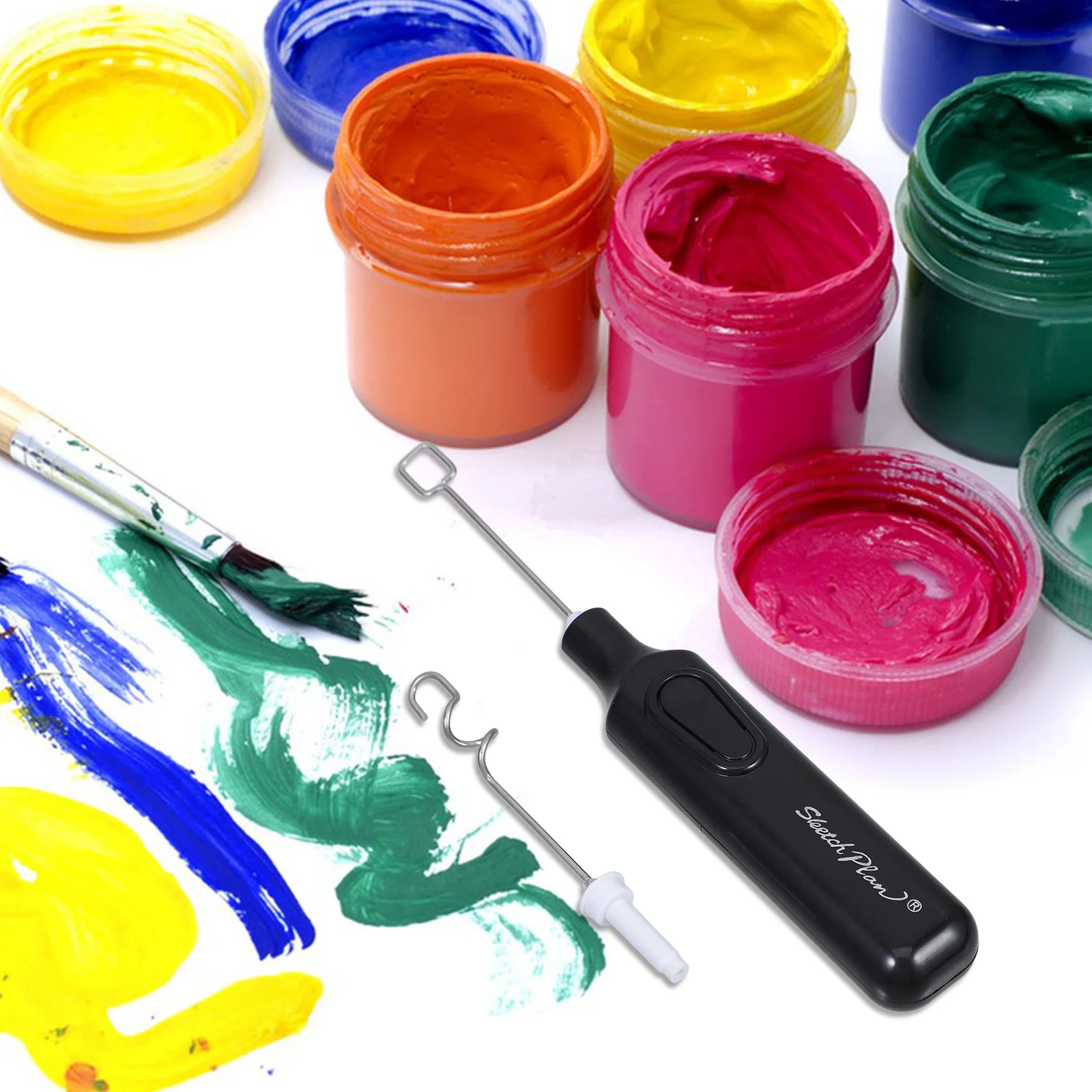 Hand Mixer Electric Handheld Paint Shaker Paints Toning Color Mixing Tool Blender Pigments Fast Stir Device Blending