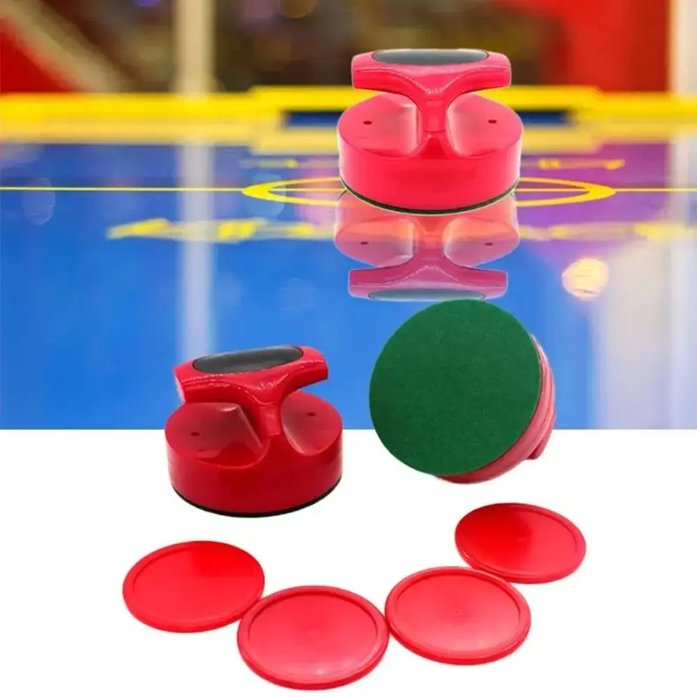 Air Hockey Mini Table Felt Pusher Puck Mallet Goalies Party Game Tables Goalies Entertainment Accessories