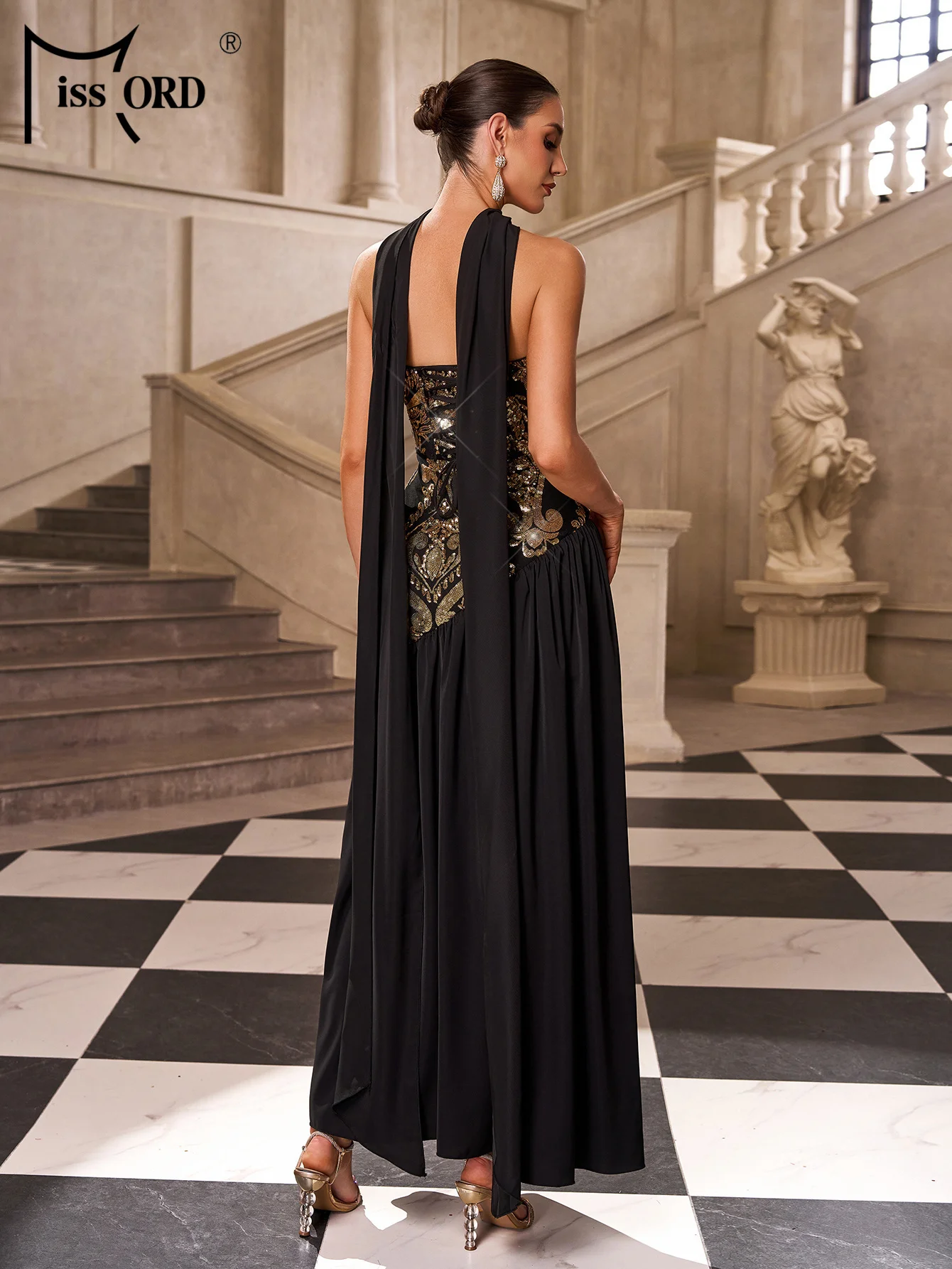 

Missord 2026 New Black Strapless A Line Evening Gown Graduation Wedding Birthday Party Formal Occasion Maxi Dresses