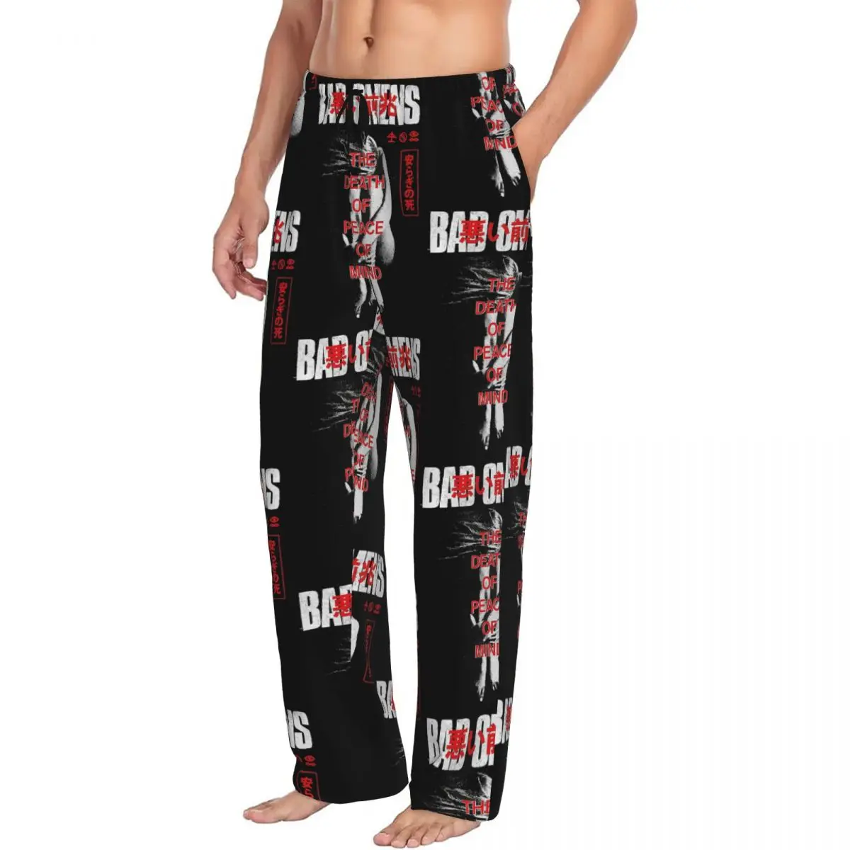 Custom B-Bads Brand O-Omenes The Death Of Peace Of Mind Pajama Pants for Men Gothic Lounge Sleep Stretch Sleepwear Bottoms