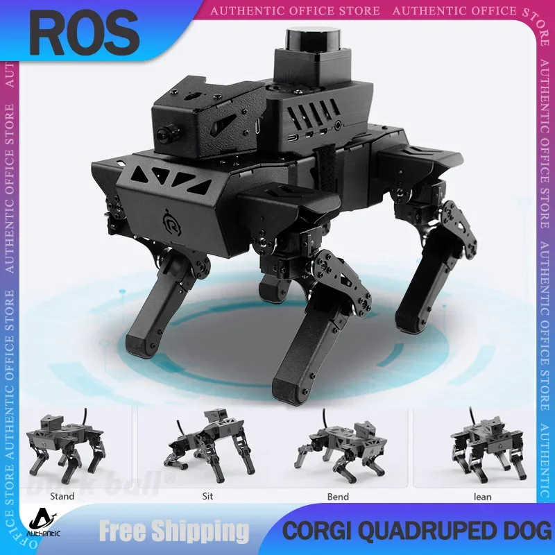 

ROS Corgi Quadruped Dog Wifi Wireless Remote Control Intelligent Programming Robot AI Visual Education For iOS Android Gamepads