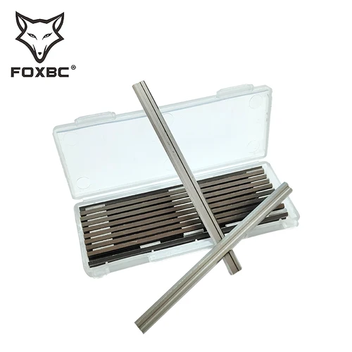 FOXBC 82mm cuchillas cepilladoras para Bosch DeWalt Metabo Makita Trend y Elu accesorios de herramientas eléctricas de carpintería 3-1/4 ""10 Uds