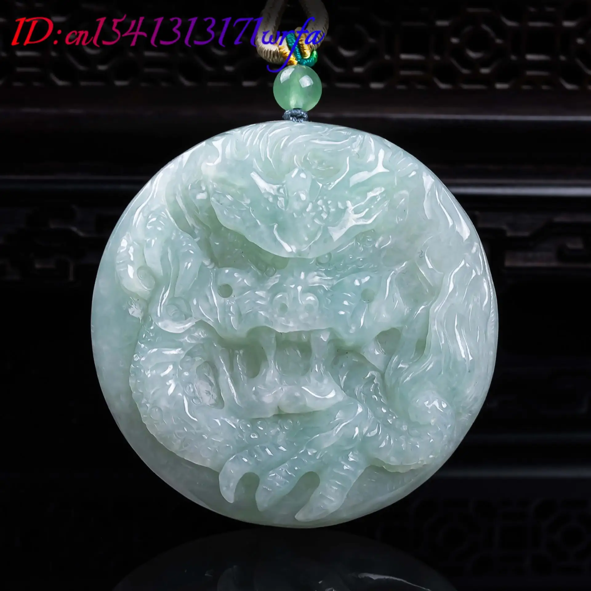 

Natural Burmese Jadeite Dragon Pendant Necklace Talismans Vintage Charm Real Jade Designer Luxury Jewelry Gifts for Women