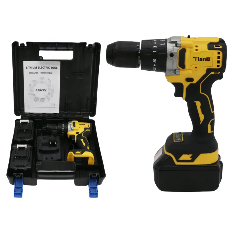

Portable 21V Cordless Drill with Variable Speed Electric Power Source Industrial Battery-Maxed Machine