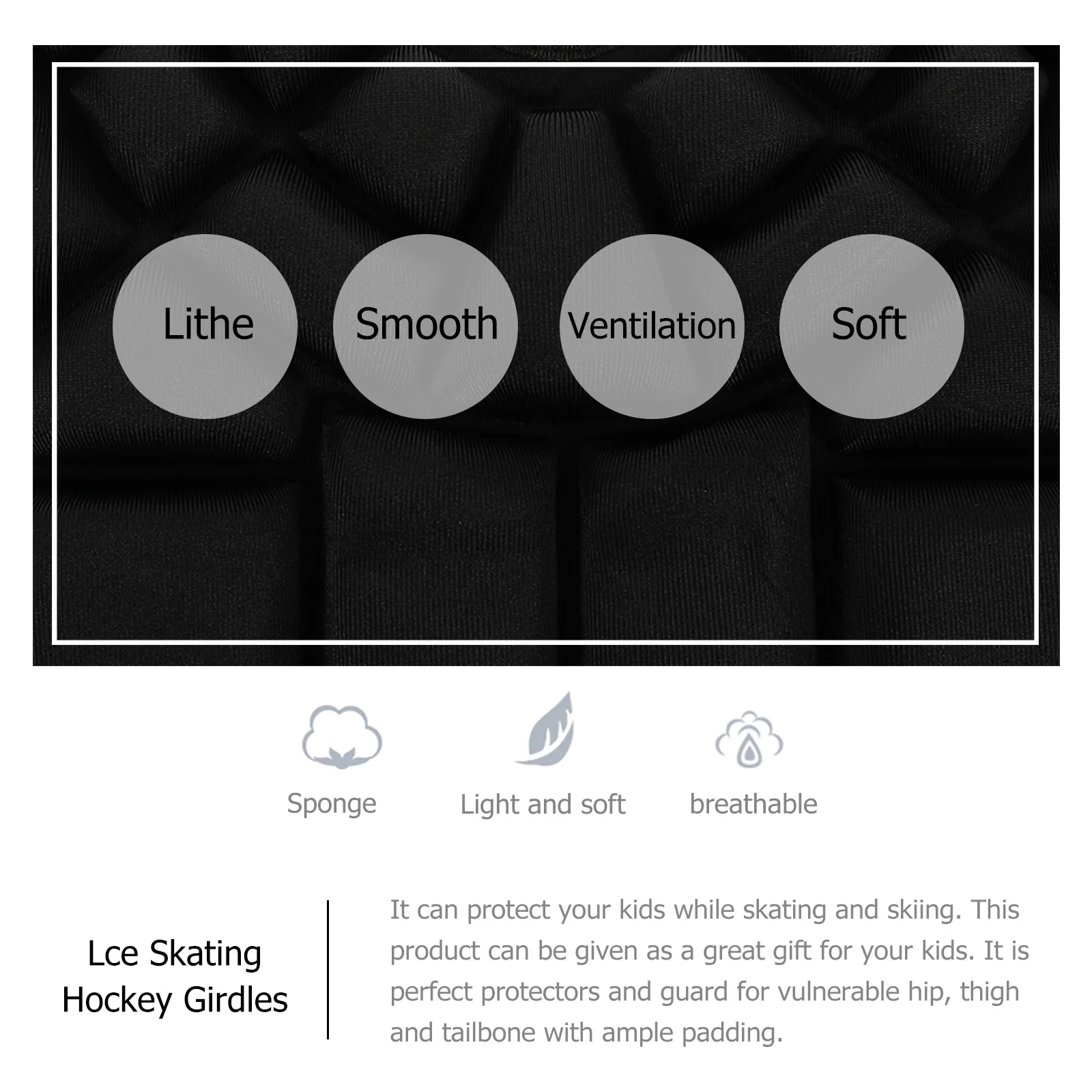 

Snowboarding Hip Pad Hockey Pants Protective Hip Thigh Tailbone Ample Padding for Skating Cycling Downhill Hockey Pants