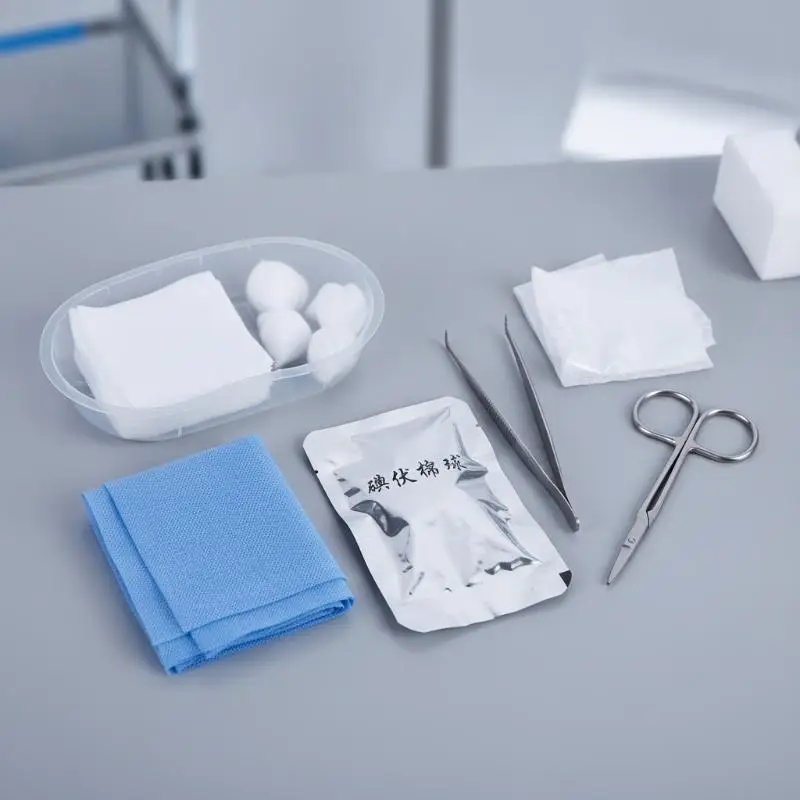 Sterile Disposable Wound Care Dressing Kit 1 Set Medical Grade Tool Kit for Postoperative Recovery Home Daily Care Use
