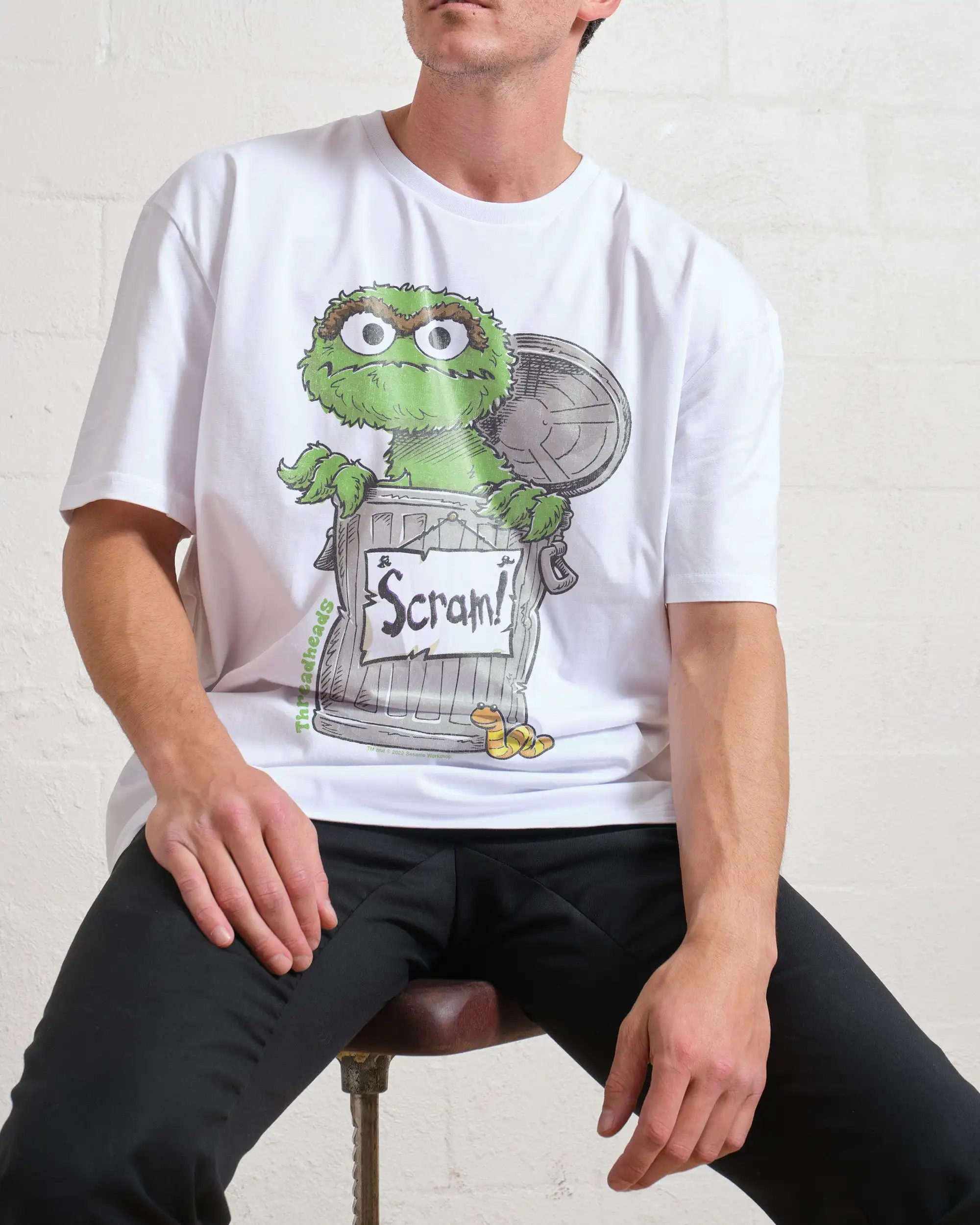 Scram Sesame Fun Meme Street Trend Brands Graphic T-Shirt Cotton Men Women Streetwear Tee