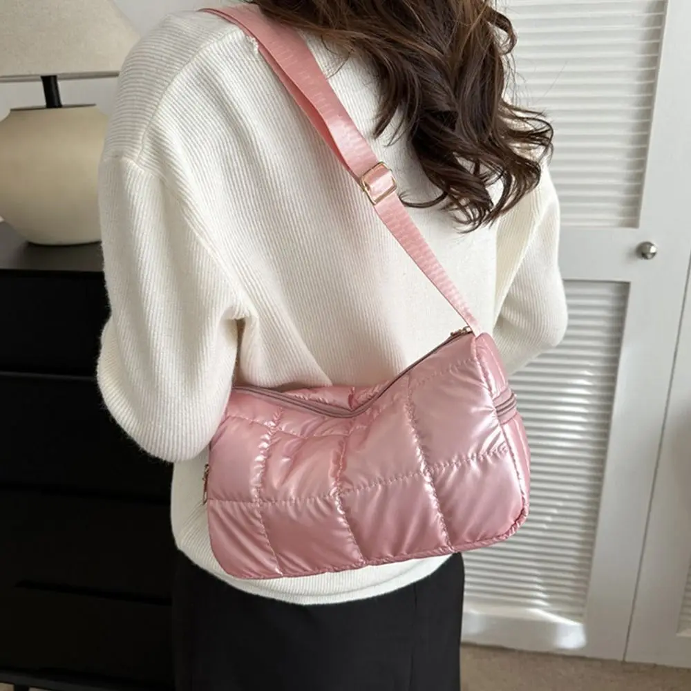 Women Elegant Quilted Shoulder Bags Cloud Pleated Bubbles Messenger Bag Fashion Simple Solid Color Commute Bags Shopping Bags