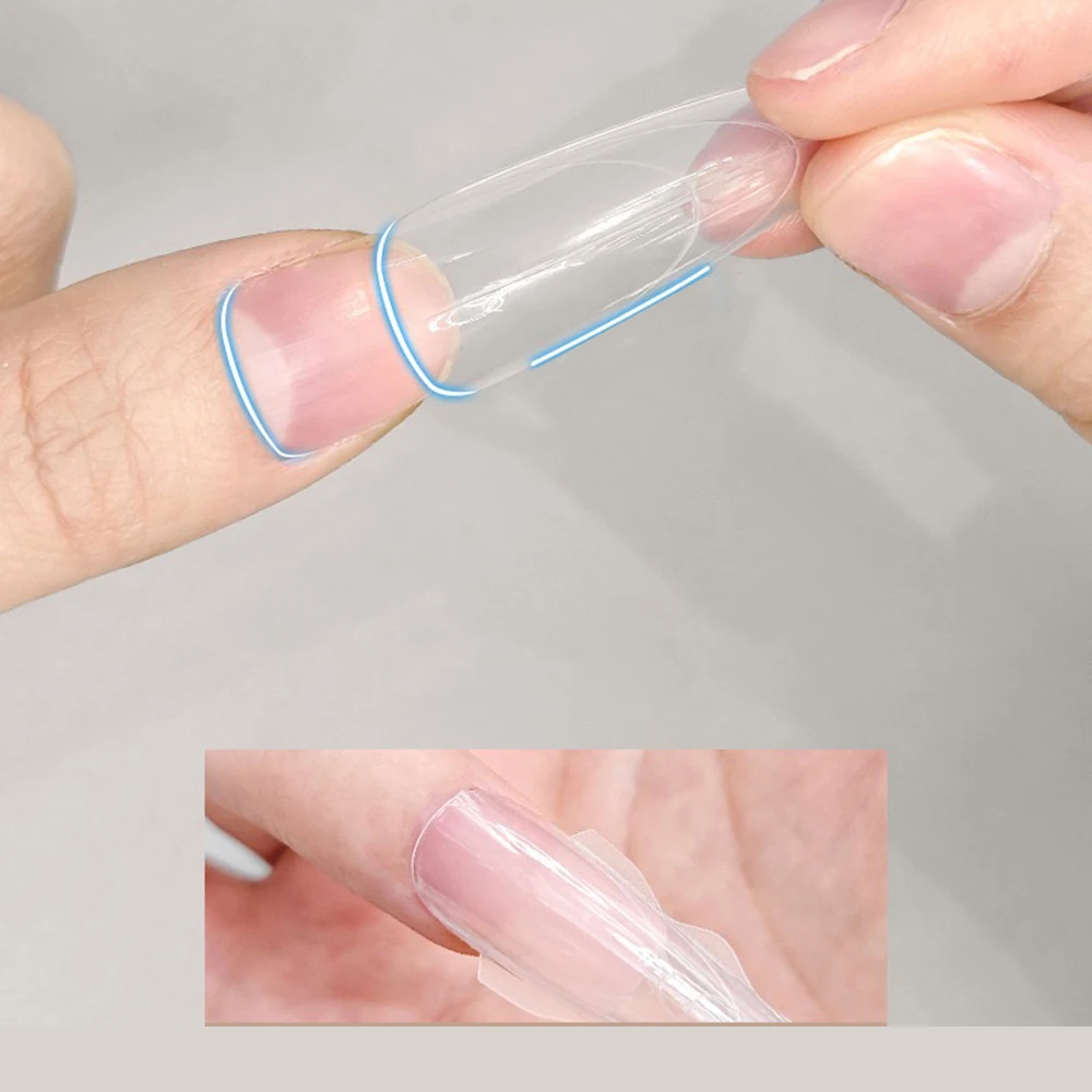 180 قطعة ساندويتش أشكال أظافر مزدوجة ملحقات-أشكال مزدوجة نعش اللوز قالب أظافر مانيكير قالب علوي قالب سفلي أداة إطالة #2