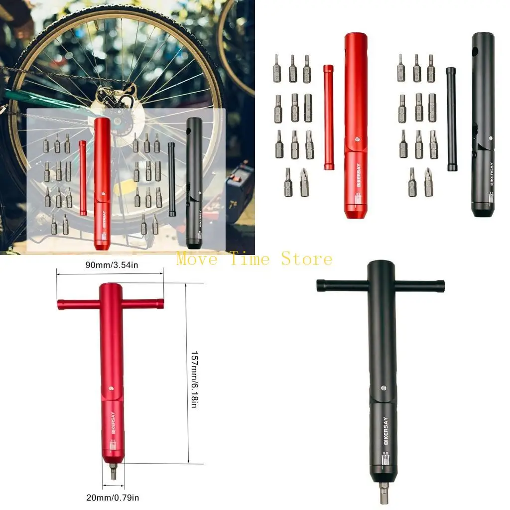 

92ME Torque Wrench Portable Torque Adjust Tool Kits 2 to 8 Nm Scale 11 Socket for Head for MTB Road Bike Folding Bicy
