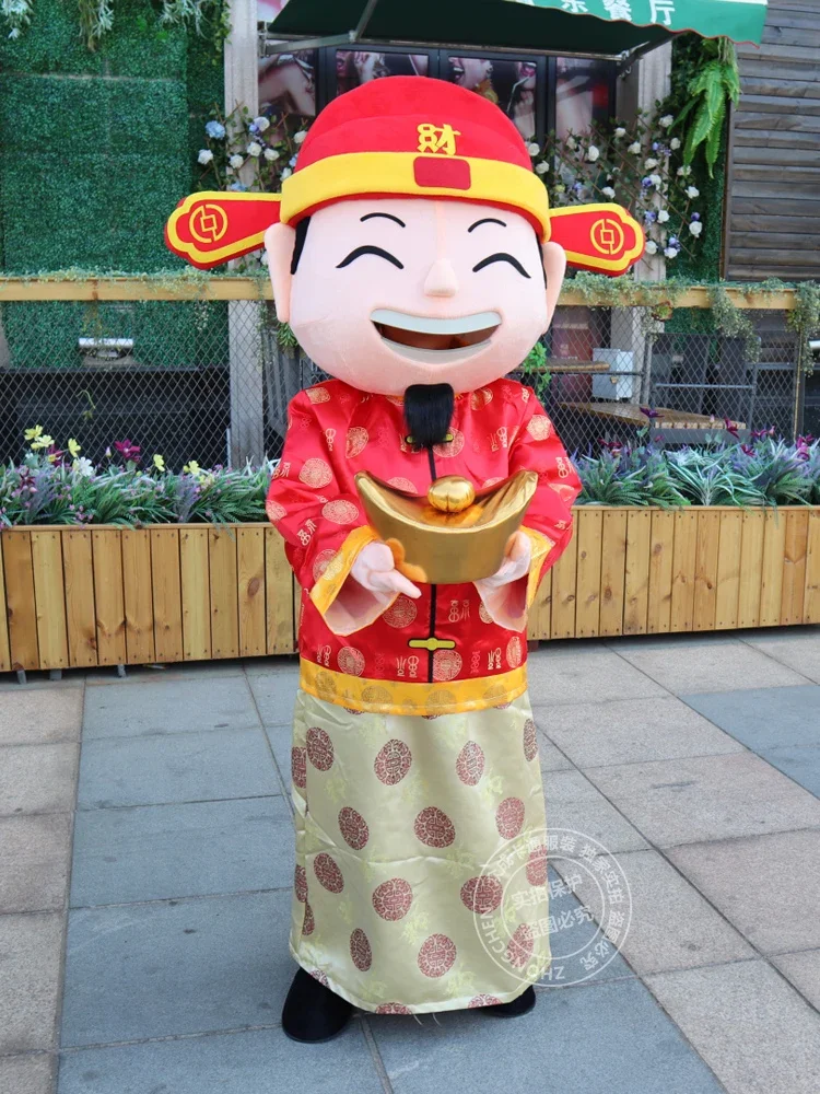 

Chinese New Year God Of Fortune Costume for Adult Size God Of Wealth Mascot Costume New Year Cosplay Costumes