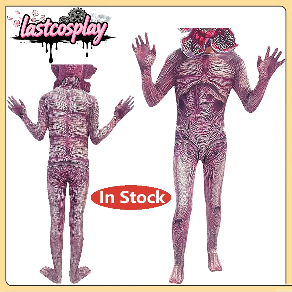 Fantasia de Meninos S3 S5 Demogorgon Cosplay Macacão de Terror TV ST 6 a 14 Anos Fantasia de Halloween Carnaval