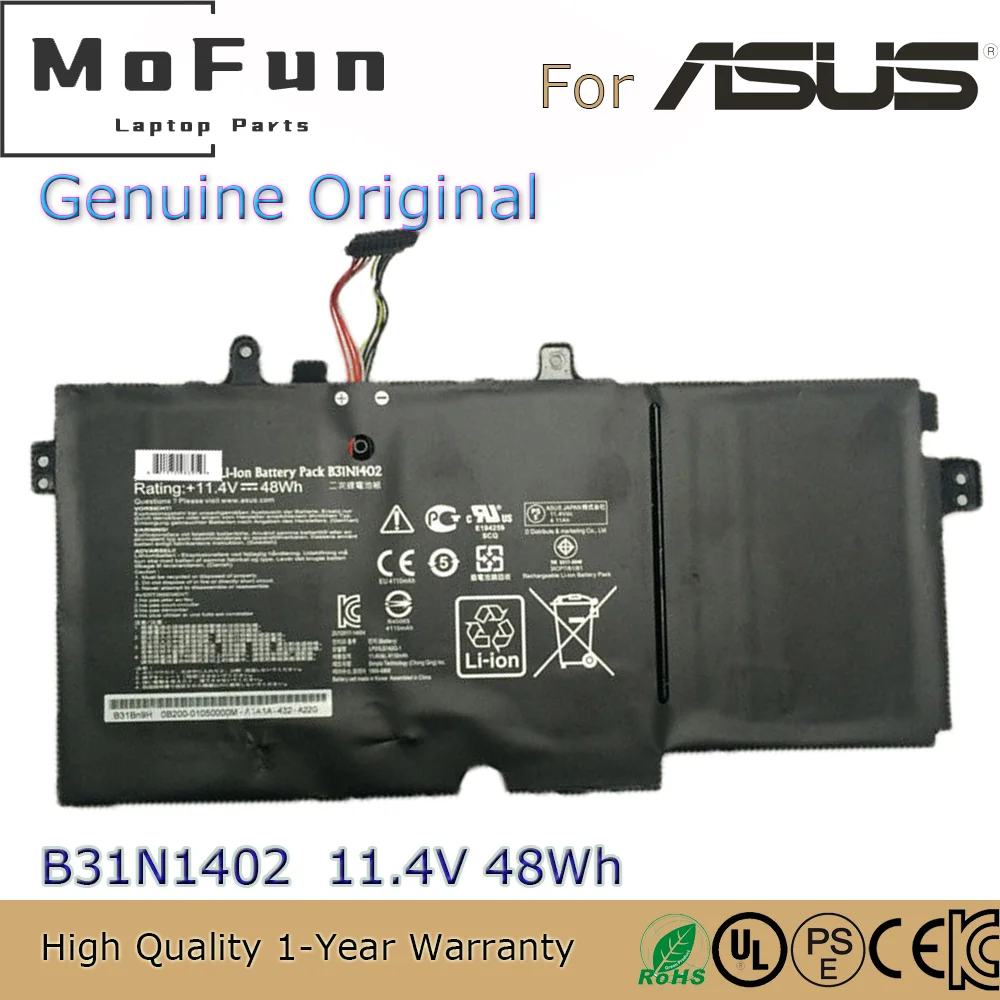 Brand New Original B31N1402 11.4V 48Wh Laptop Battery for Asus N591LB Q551 Q551L Q551LN Q552U Q552UB B31BN9H