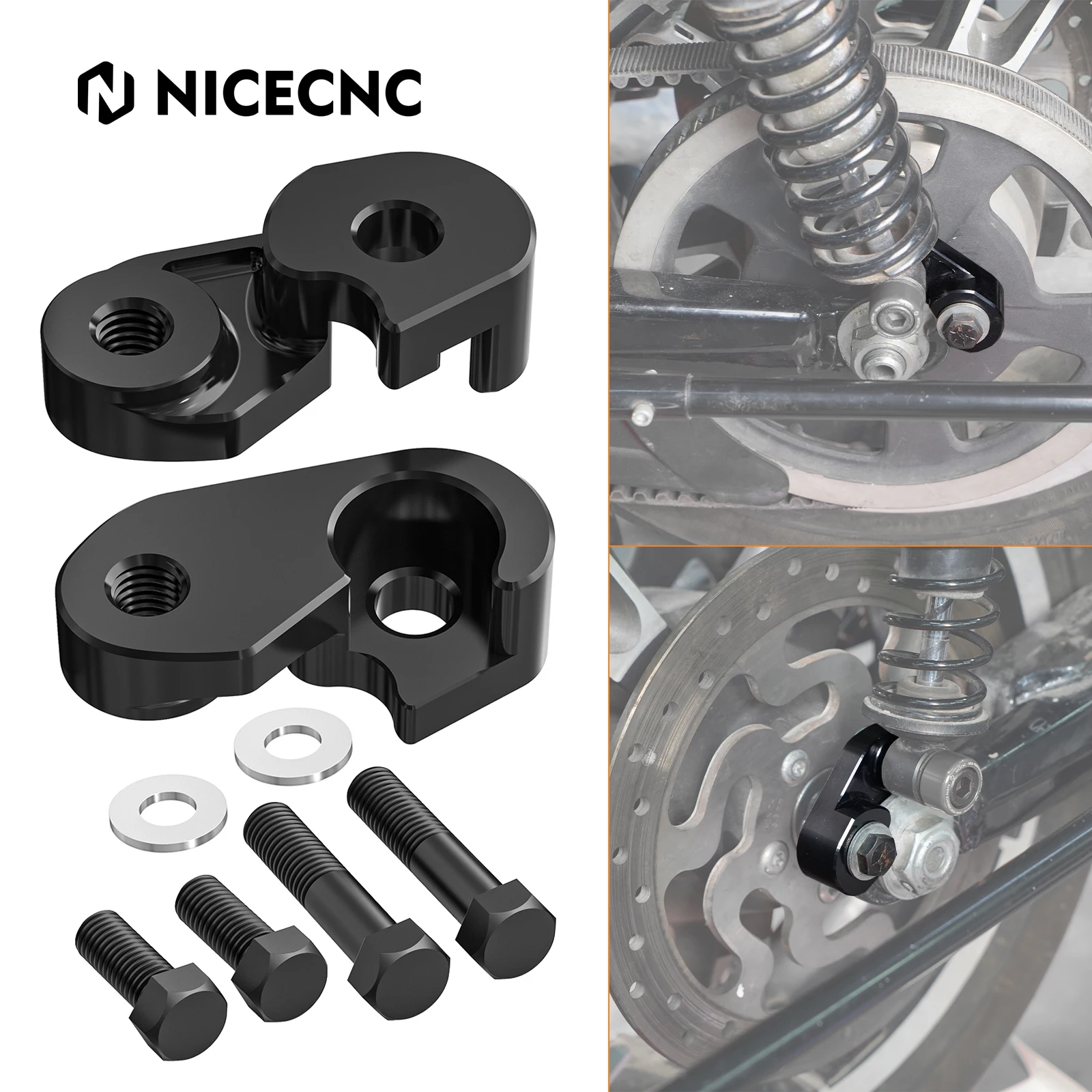 

Motorcycle 1" Risers Shock Lift Brackets for Harley Road King/Special FLHR/XS CVO/Street Glide/Special Ultra Limited 2017-2024