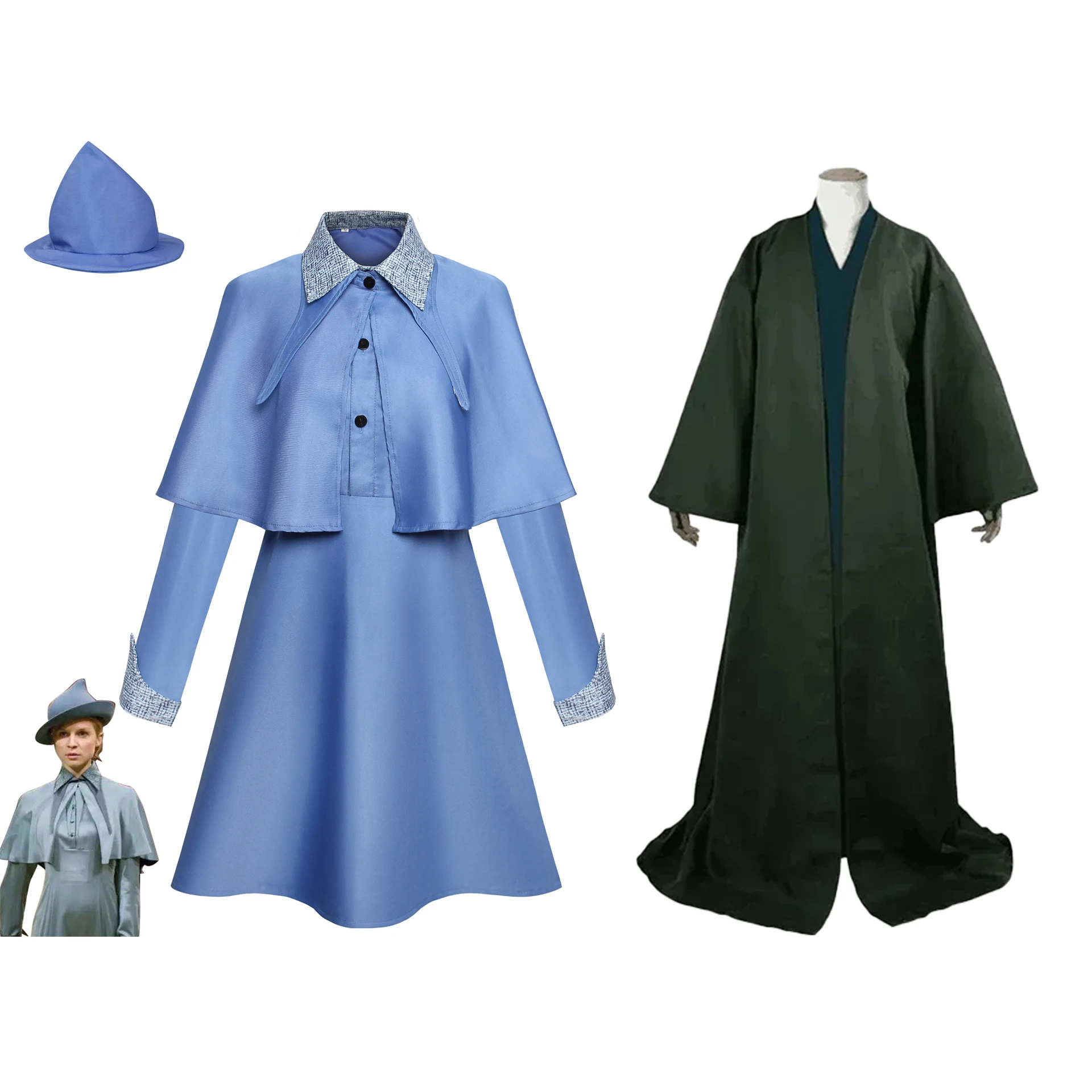 

Adult Lord Voldemort Cosplay Costume Halloween Cloak Long Party Robe Cape School Unifrom Outfit Stage Performance Clothing