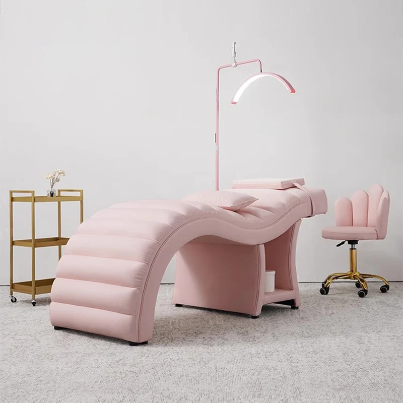 

New S-Shaped Eyelash Bed, Beauty Bed, Manicure, Face Wash, Ear Picking, Eyelash Tattoo, Tattoo Beauty Salon Special Massage Bed