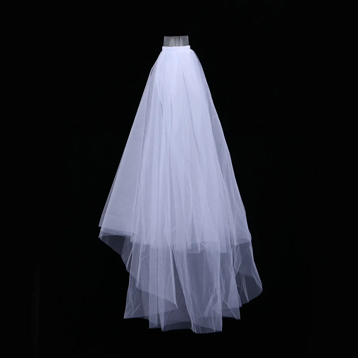 White Multilayer Bridal Veil Elegant Gauze Wedding Veil for Bride with Comb Comfortable Hair Accessory Bridal Veils