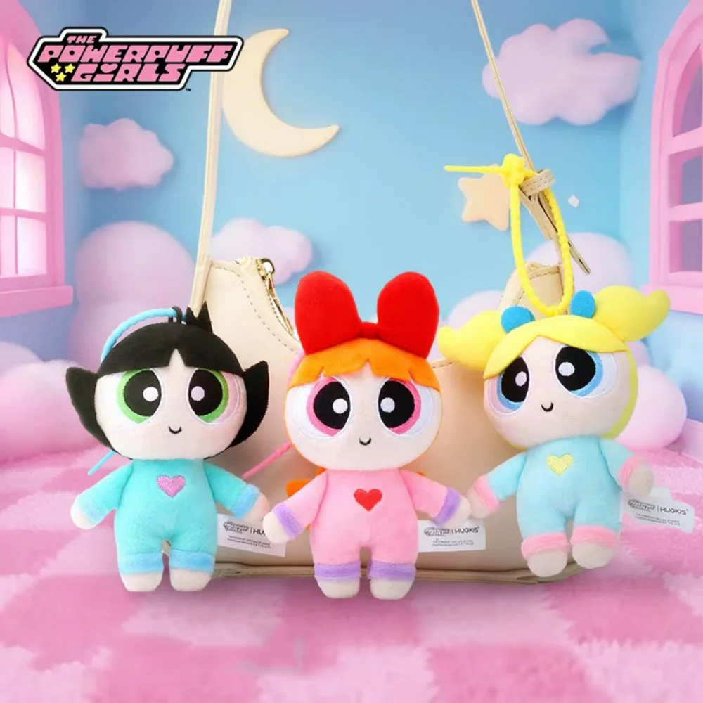 حقيقية Powerpuff فتاة أفخم دمية Kawaii زهر فقاعات Buttercup بيجامة سلسلة الكرتون ظهره الديكور دمى الفتيات الهدايا