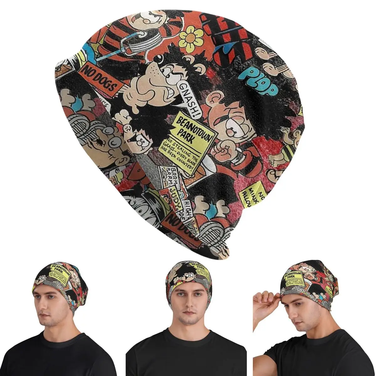 

Beano 2 Skullies Beanies Hats Warm Autumn Winter Outdoor Cap Knitted Bonnet Caps for Men Women Adult