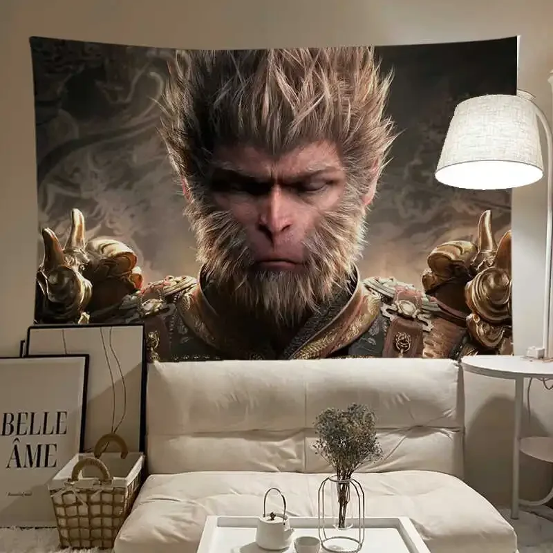 Game Black Myth Wukong Valance Lint Wall Space Poster   Decor Bedchamber Dormitory Muro Setting Decorate Backdrop Gifts