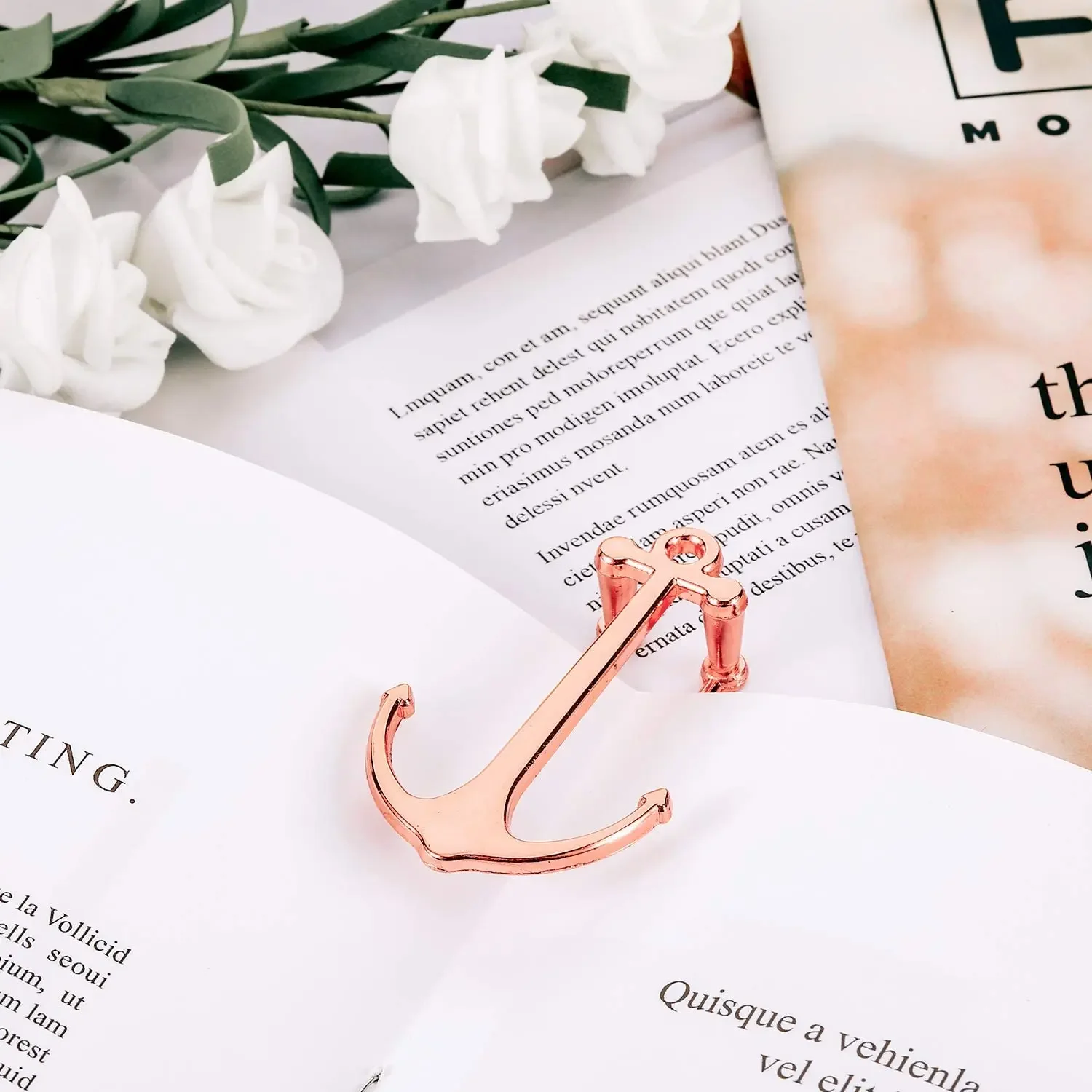 Book Reading Graduation Gifts Metal Anchor Bookmark Creative Page Holder Clip for Students School Stationery Office Supplies