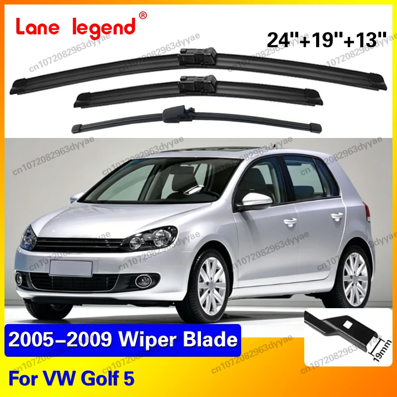 For Volkswagen VW Golf 5 2005 2006 2007 2008 2009 Window Windscreen Windshield Front Rear Wiper Car Accessories 24