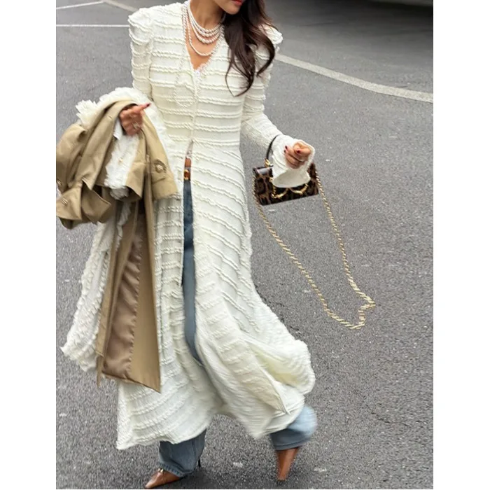 Elegant Korean Style Long Casual Dress Chic Summer 2026 Fashionable Versatile Dress for Ladies Comfortable Loose Fit French S...