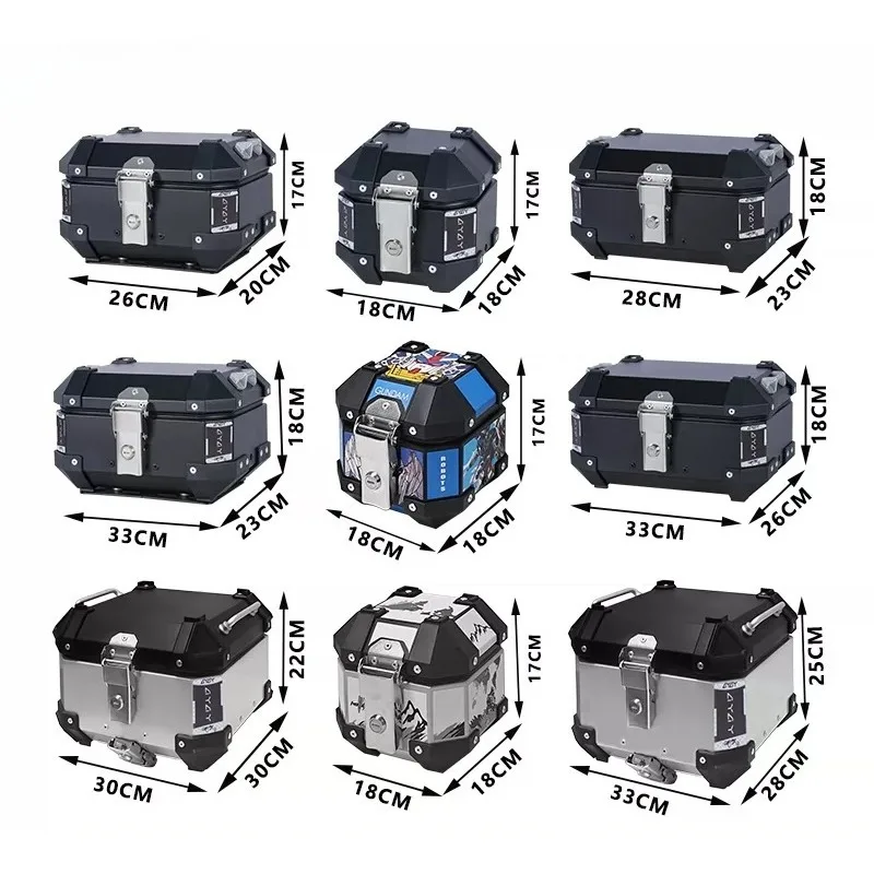 Super Small Mini 5/8L Aluminum Alloy Small Tail Box Motorcycle Trunk Electric Vehicle Small Size Tail Box