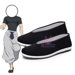 Toji Fushiguro Cosplay Shoes Black Casual Flat Shoes Women Men Halloween Party Roleplay Game TojiFushiguro kung fu Canvas Shoes