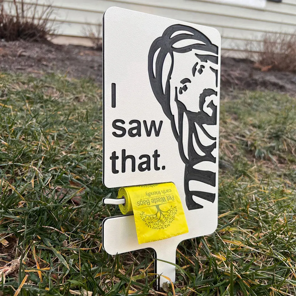 I Saw It Dog Poop Sign Holder Dog Sign Please Clean Up Your Pet Poop Fun Yard Insert Sign Funny Dog Poop Warning