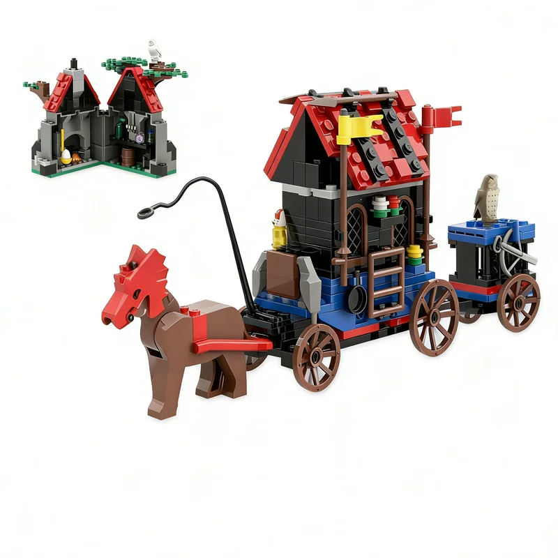 419pcs MOC Castle Dragon Knights Majisto S Magical Medley Model Building Blocks Construction Christmas Gift Toy Education Brick