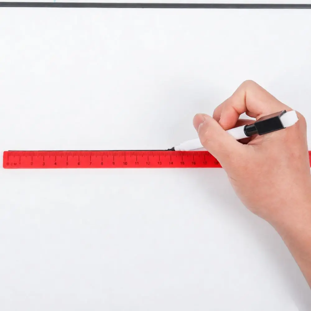 Plastic Magnetic Ruler For Kids Board Writing Education School Teaching Supplies Colorful Drawing Measuring Stationery Tool