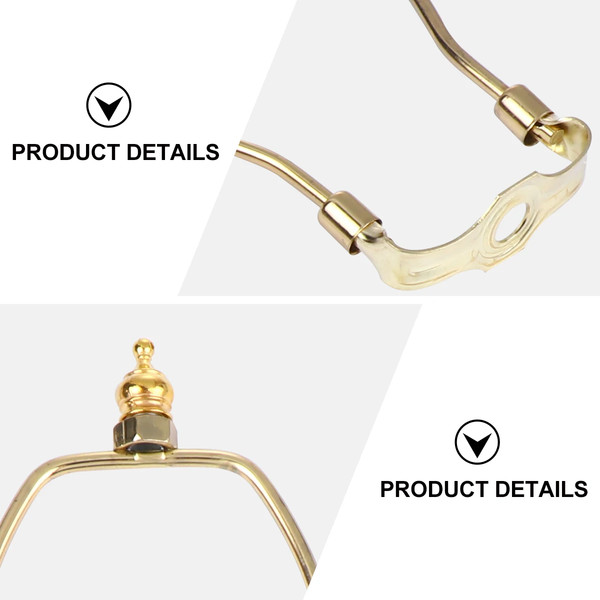 

3 Pcs Light Stand Horn Bracket Alloy Plating Lampshades for Ceiling Lights Frame