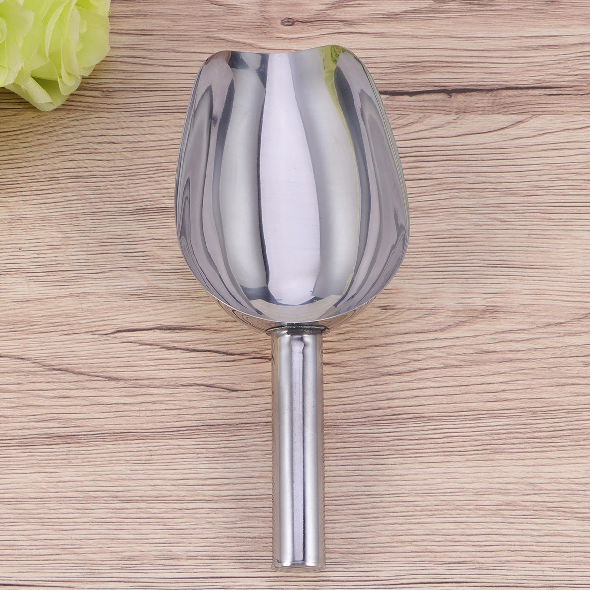 

Cylindrical Dried Fruit Shovel Ice Scoop Stainless Steel Silver Food Metal Shovel for Refrigerator Crushed Ice Nuts Beans Flour