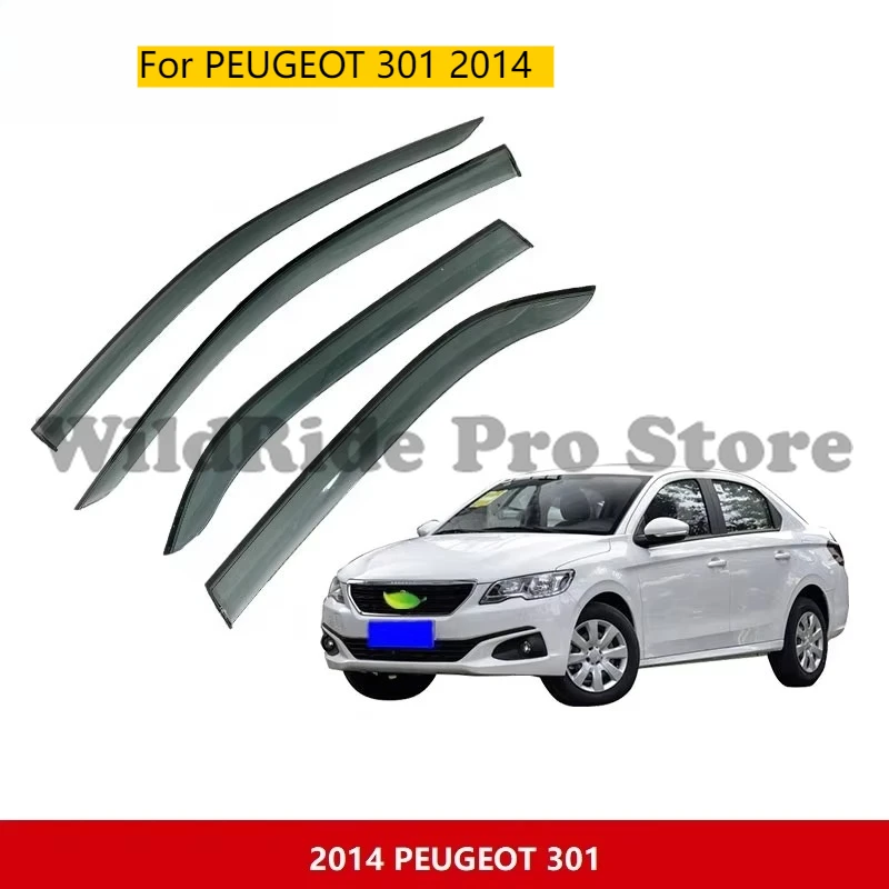 

Автомобильные солнцезащитные козырьки для дверей, защита от атмосферных воздействий, боковое окно, козырек от дождя, автомобильный ветрозащитный дефлектор для PEUGEOT 301 2014