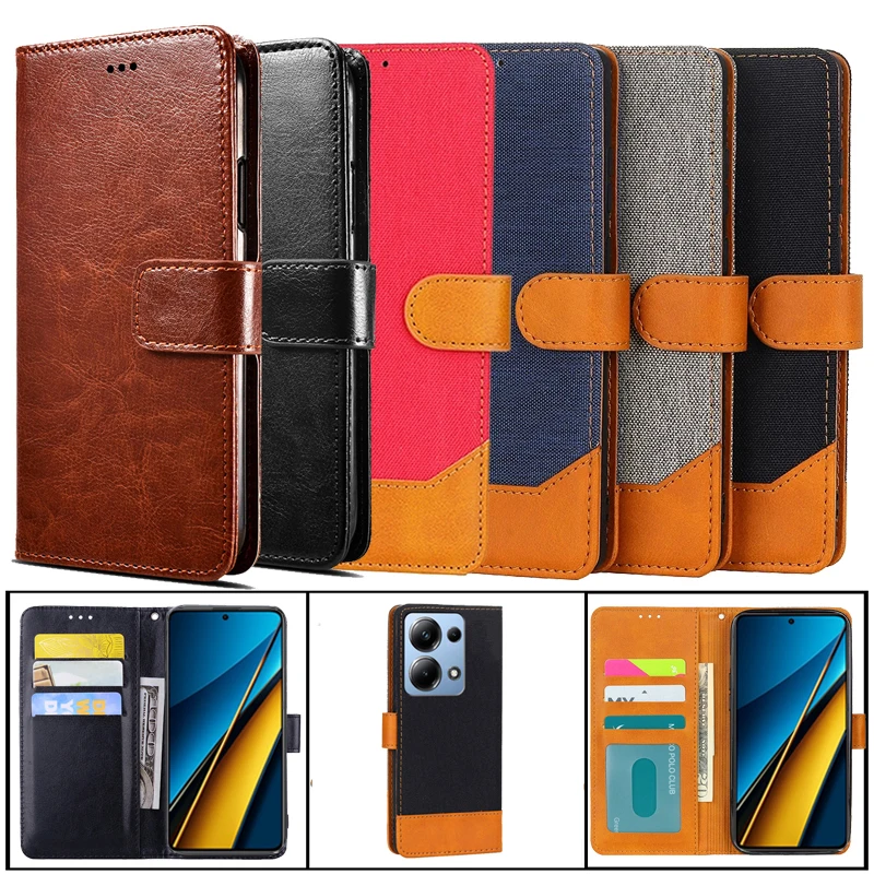 

For чехол на Poco X6 Neo 5G Case Leather Wallet Cover For Redmi Note 13 13R Pro 5G Phone Cases For Coque Xiaomi Poco X6 5G Funda