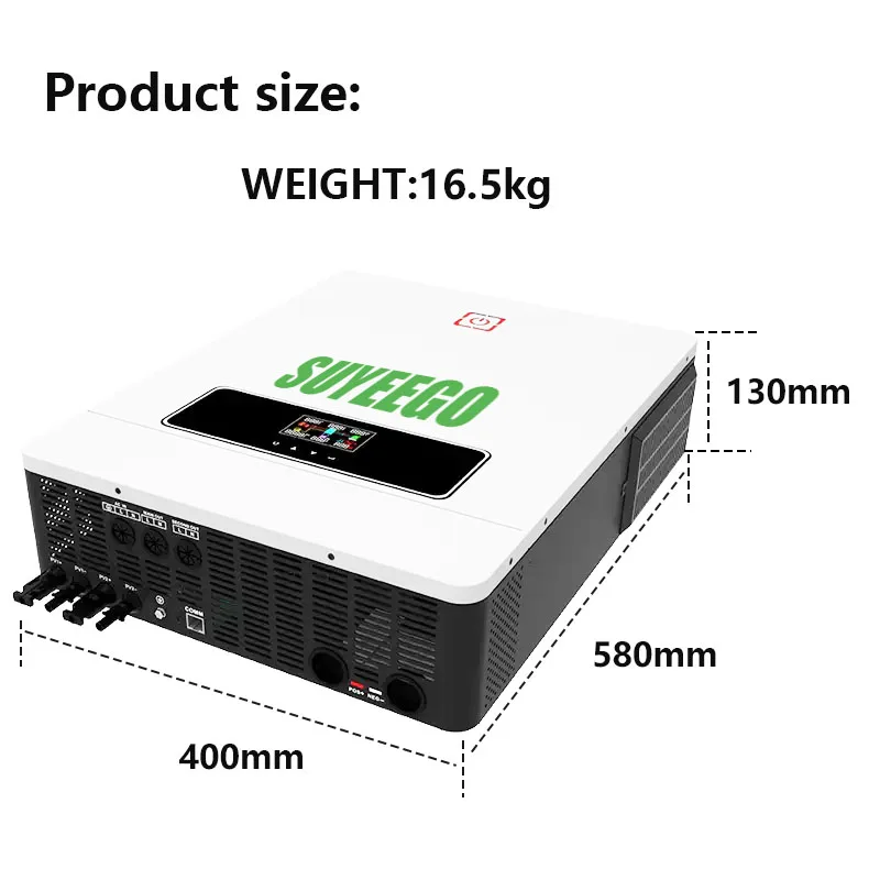 Solar Inverter 48V 8000w 10000w  built in dual mppt solar off grid inverter 8kw 10kw dual output and input 160a