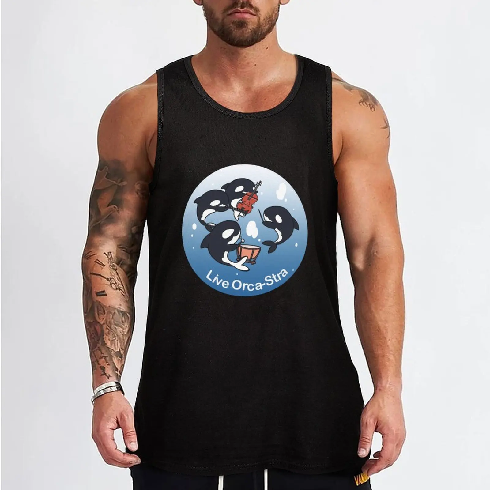 Live Orca-Stra Tank Top Sleeveless top T-shirt Men's gym gym t-shirts man sleeveless jackets