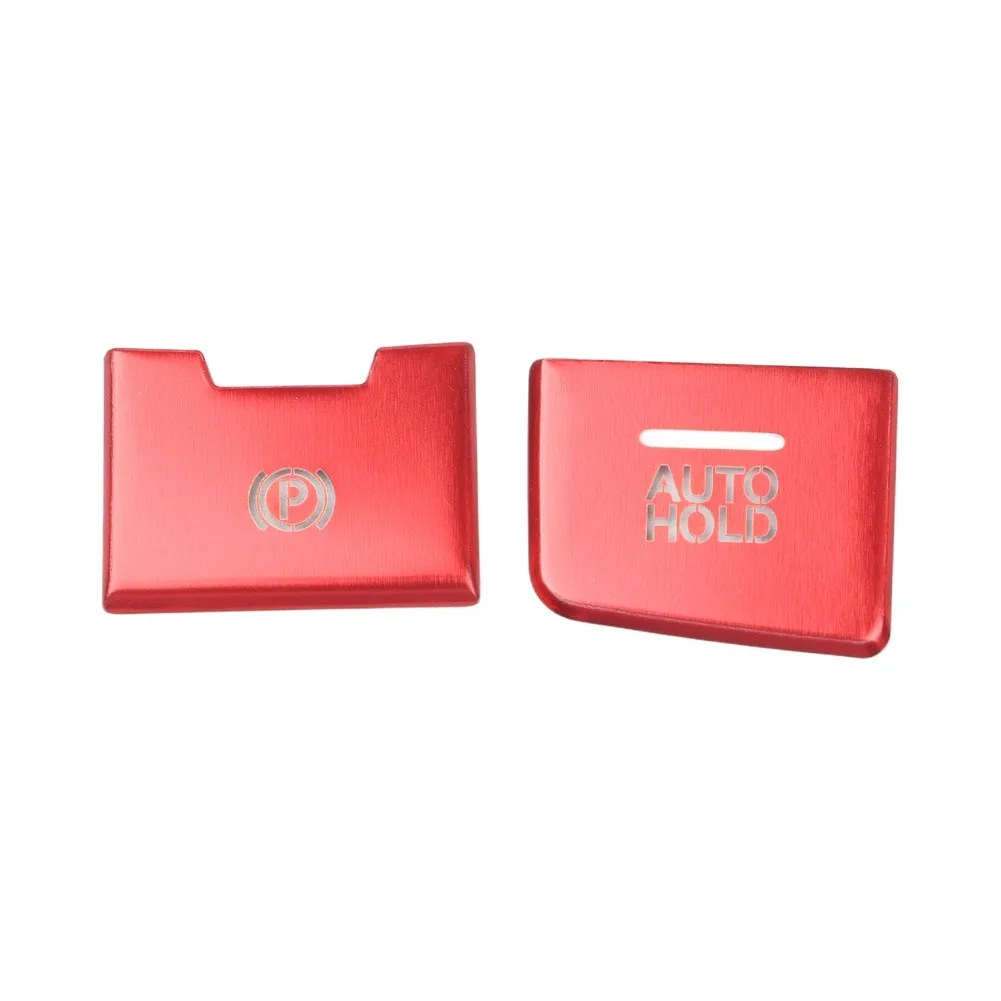 Aluminum Alloy Button Cover Trims Parts Red 2pcs/Set Accessories Autohold Brake Cap Decor EPB Practical Aluminum