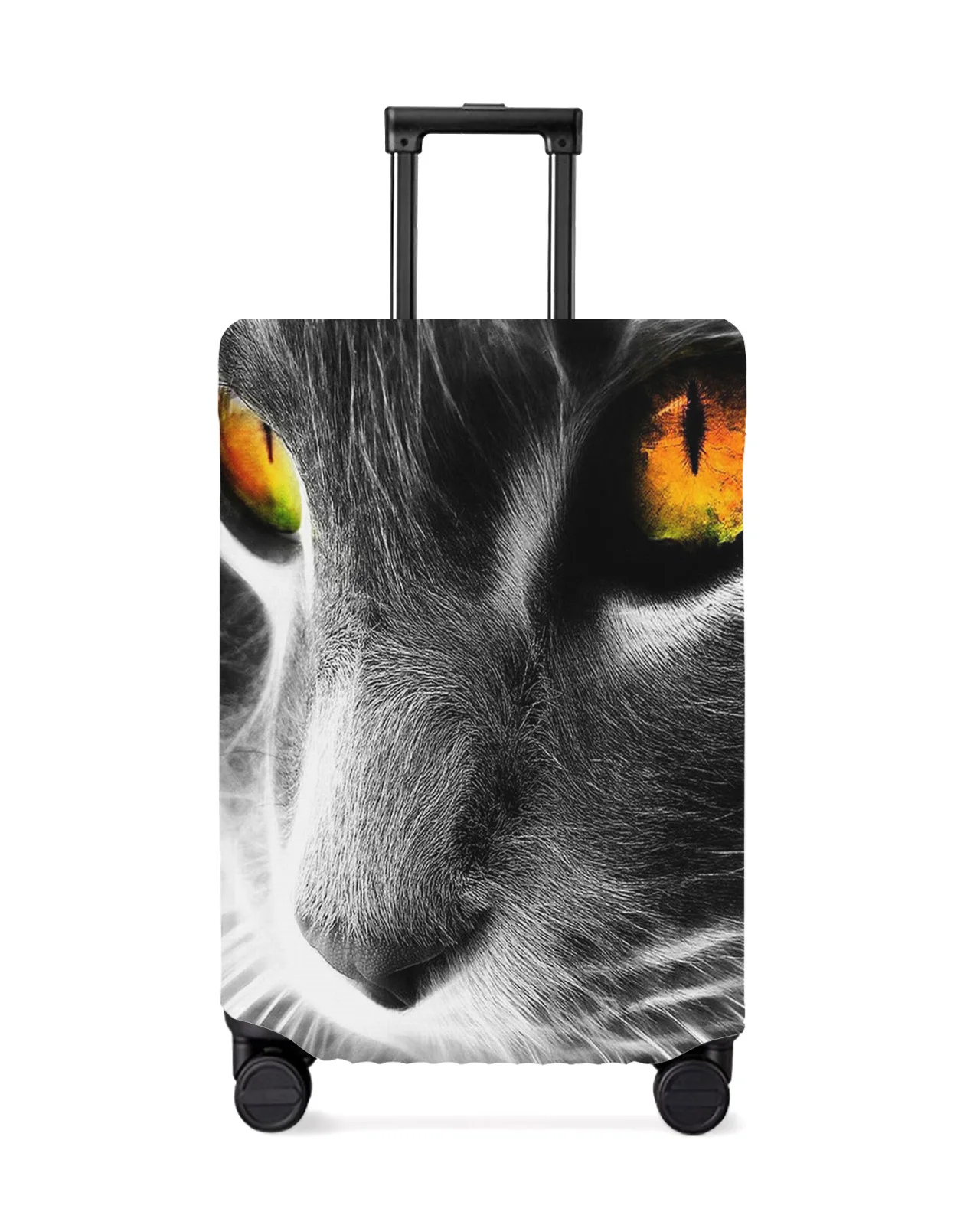 Black Cat Head Travel Luggage Protective Cover for 18-32 Inch Travel Accessories Suitcase Elastic Dust Case Protect Sleeve