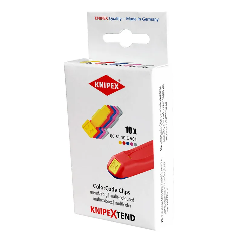 KNIPEX 00 61 10 C V01 ColorCode Clips Color Mix 1 (10 pieces)