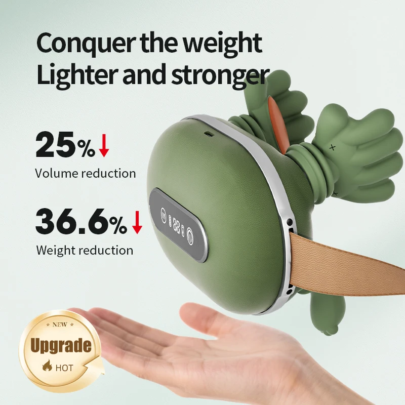 Resoxy Portable Neck Massager, Red Light Heat Function, 3 Massage Modes, Neck Pain Relief, Fatigue Reduction, Home, Office Use