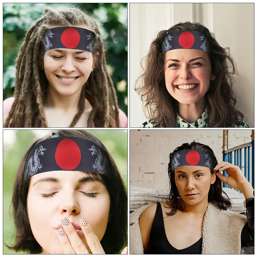 

1 Pair Japanese Headband Decorative Samurai Band Breathable Polyester Chef Karate Sports Band For Women Men Cooking Running