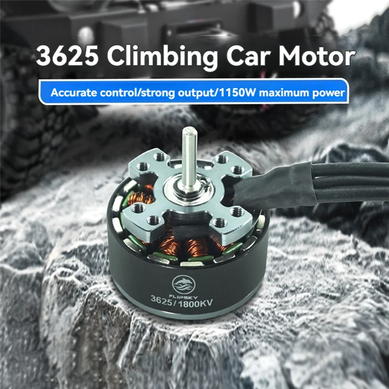 

T82C Hot Sale-FLIPSKY 3625 1800KV Brushless Motor 3 Phase 2-4S 1150W For 1/10 RC Climbing Vehicle Rocky Crawler Vehicle Off-Road