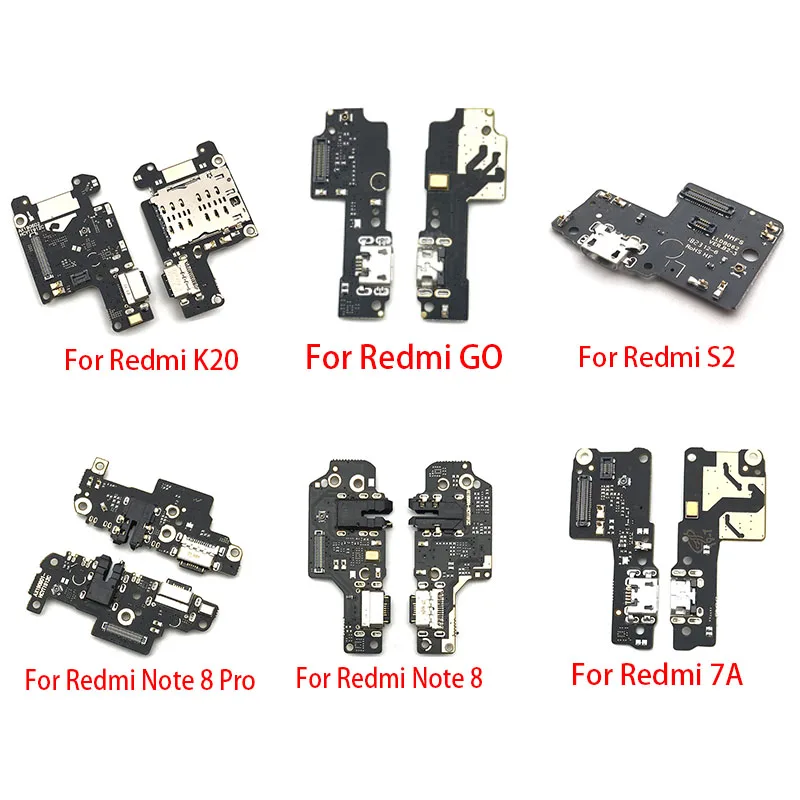 USB Port Charger Dock Plug Connector Charging Board FLex Cable For Xiaomi Redmi K20 GO S2 7A Note 6 7 5A 5 Pro Global Mi 10T