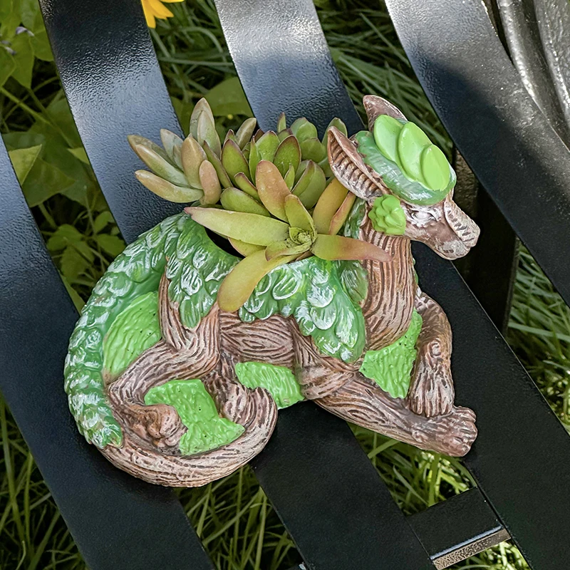 الإبداعية شجرة التنين اناء للزهور نبات عصاري حديقة تمثال الراتنج عشاق الطبيعة مثالية للأصدقاء الأسرة هدية