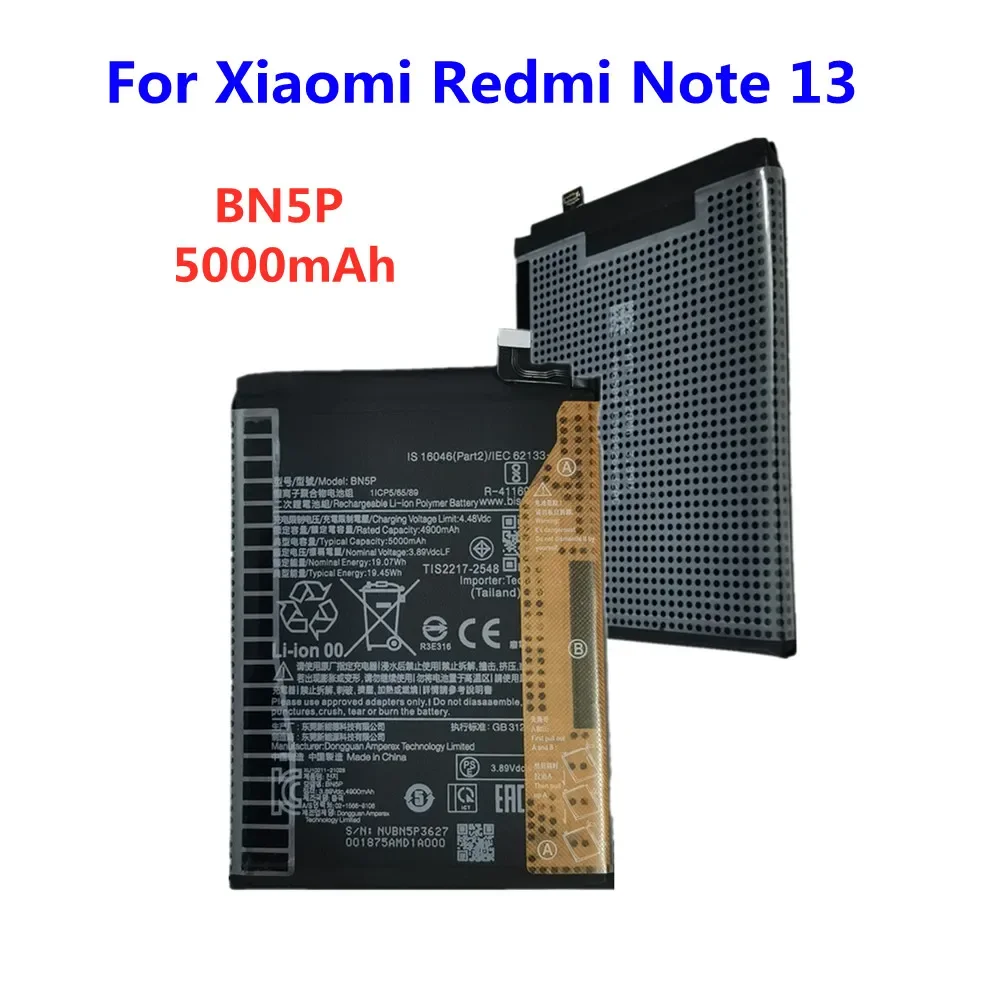 

BN5P High Quality Battery For Xiaomi Redmi Note 13 Note13 5000mAh