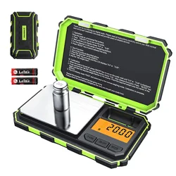 Digital pocket scale with weight 20g/0.001g High Accuracy Milligram Scale Digital Pocket Scale Magnesium Scale